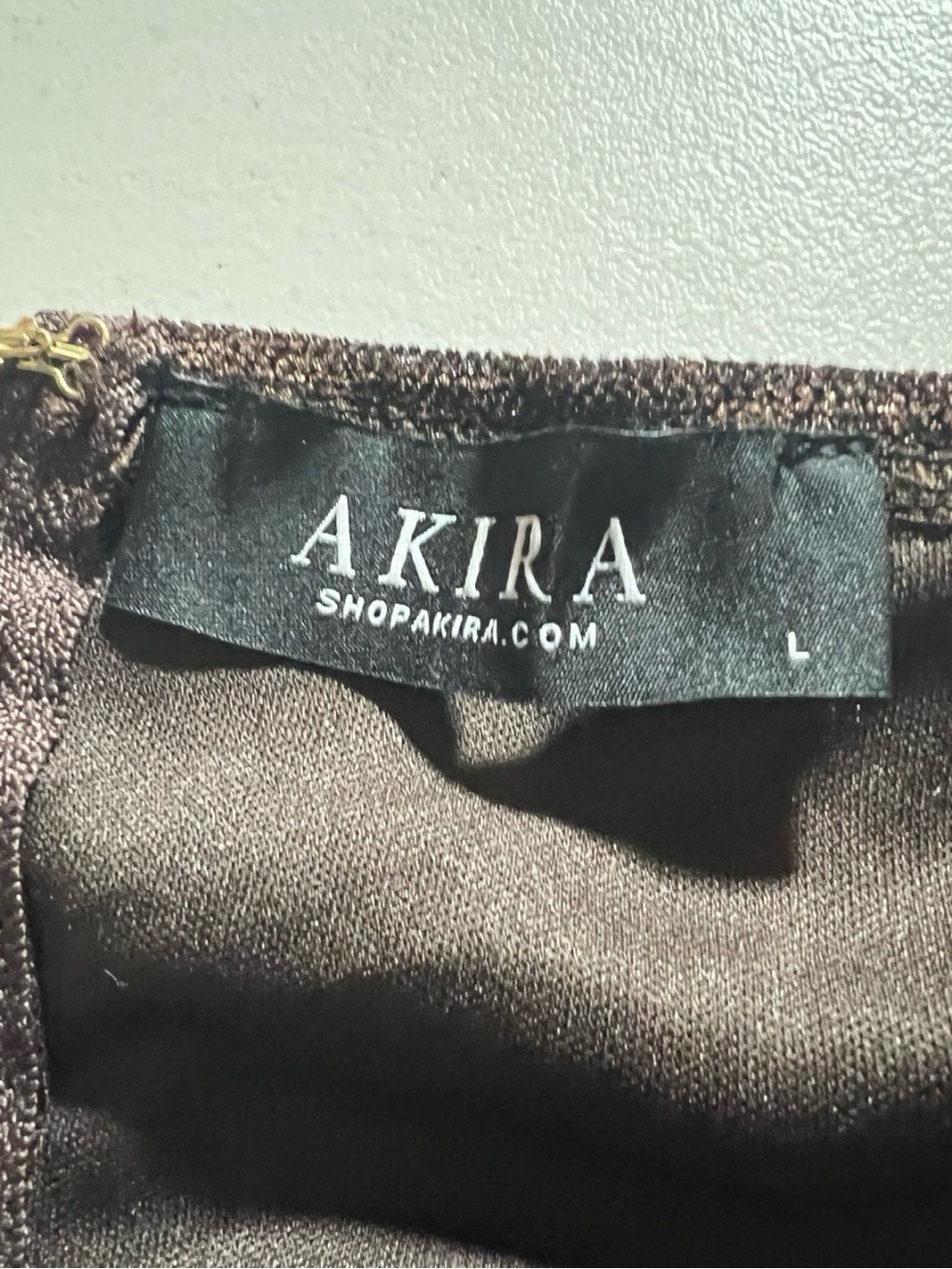 AKIRA Chocolate Velvet Cowl Ring-Front Jumpsuit - Picture 6 of 9